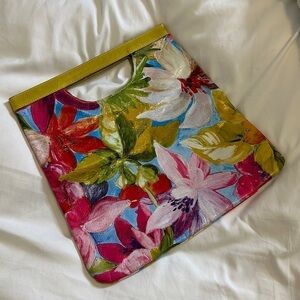 Maurizio Taiuti Leather Floral Bag